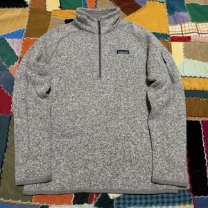Women’s Patagonia Speckled Grey Quarter Zip Pull Over Sweatshirt Large